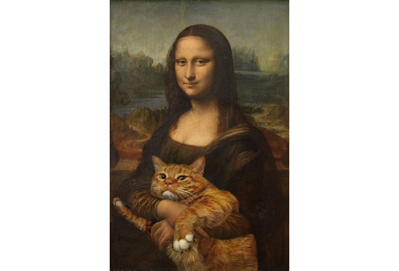 Мона Лиза завела кота