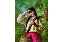 Девушка с коромыслом, картина Маковского К.Е.