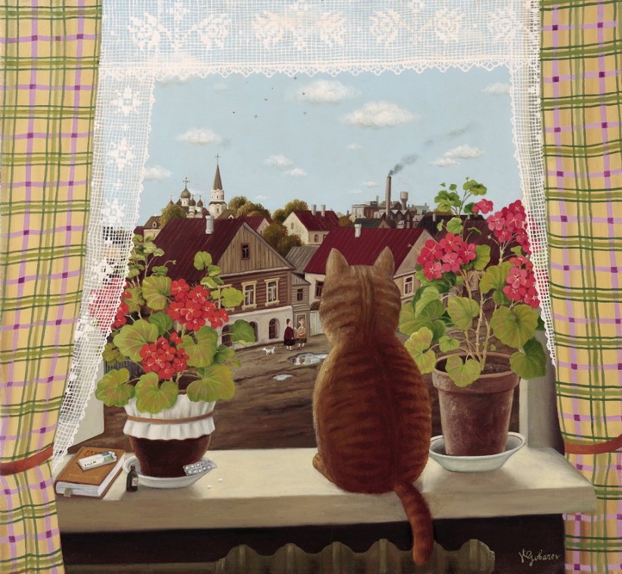 Валентин Губарев картина с котом